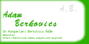 adam berkovics business card